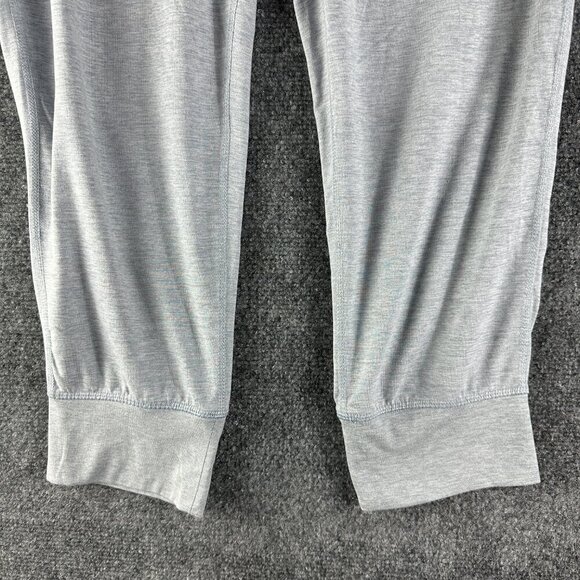 GAP Fit Pants Womens Small Brushed Tech Jersey Gray Stretch Pockets Tie Elastic - Picture 2 of 8
